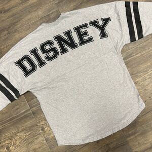 Disney Mickey‎ Mouse Spirit Jersey Long Sleeve Puff Print Women Size Small (625)